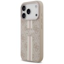 Guess 4G MagSafe Etui til iPhone 17 Pro med Stripemønster - Rosa