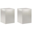 vidaXL Planteholder 2 pcs Sølv 30 x 30 x 40 cm Stål