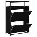  Skoskap svart 75x34x112 cm konstruert tre 8721012382701