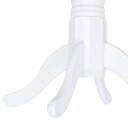 vidaXL Spisebord hvit og brun 106 cm heltre gummitre