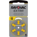 Rayovac 10 Høreapparatbatterier Zinc Air 1.4V - 6 stk