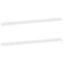 vidaXL Vegghyller 2 stk hvit 115x9x3 cm