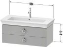 Duravit White Tulip Servantskap 2 skuf. 98,4x45,8x41 cm Nordisk Hvit Matt