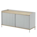 Muuto Enfold skjenk 124 x 45 cm   oiled oak Grey