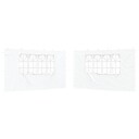  Party Telt Sidevegg 2 pcs 400 x 195 cm Hvit PE og stål