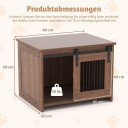 Northix Hundeburmøbler Med Skyvedør Metall Og Tre 80X60X60 cm