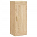  Veggmontert skap sonoma eik 34,5x34x90 cm konstruert tre