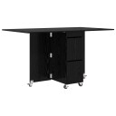 vidaXL Spisebord 140 x 80 x 77 cm Konstruert tre Svart eik Rektangulær