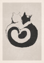 Feline Yin Yang Plakat Plakat / 100x150cm