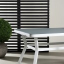 Venture Home Design Virya Hagebord, Hvit m. grå glass 1727878-02-0 1740920-01-0