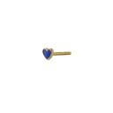 Petit Love Heart Cobalt Blue Enamel Forgylt-Sølv Sterling 925 Onesize
