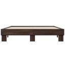  Sengeramme brun eik 150x200 cm konstruert tre og metall 8721102615320
