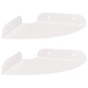 vidaXL Flytende hylle med hylle med lagring 2 pcs Hvit 15 x 15 x 2 cm