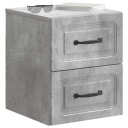  Vegghengt Nattbord med skuff 2 pcs Betonggrå 34,5 x 33 x 40 cm