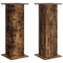 vidaXL Planteholder 2 stk. Røkt Eik 30,5 x 30 x 80,5 cm Konstruert tre