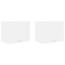  Hengende skap Riga 2 pcs Hvit 50 x 31 x 40 cm Konstruert tre