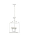 Alberto  Open Cage Lantern Plaster White