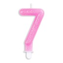 Kakelys Tall Glitter Rosa   Tallet 7