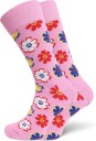 Happy Socks Folk Flower Sock   PINK   36 40