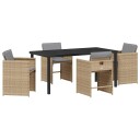  Hage Spisegruppe 5 pcs Beige polyrotting