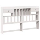  Hodegavl med oppbevaring hvit 180 cm heltre furu 8721158371300