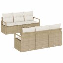  Hagesofa Set 7 pcs Beige, krem 55 x 55 x 37 cm polyrotting