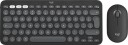 Logitech Pebble 2 Combo Trådløs Tastatur og Mussett QWERTY Grafitt