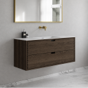 CPH Tapwork Soho 120   MKIII fingertappede skap i røkt eik inkl. matt hvit SolidTec® vask