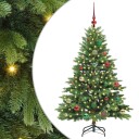  Kunstig juletre med 150 LED med stativ grønn 150 cm PE og PVC