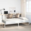  Sengeramme uten madrass sammenleggbar hvit 100x190 cm stål