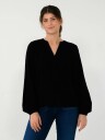 Selected Femme Viva Long Sleeve V-Neck Top Sort 34