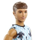 Barbie Fashionistas Ken Rullestol Dukke T-Skjorte M Palmemønster