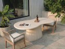 Spisebord utendørs Spoleto 110x200 cm   Beige