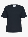 Selected Femme Essential Short Sleeve Boxy Tee Blå XL