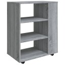 vidaXL Rulleskap grå sonoma 60x35x75 cm konstruert tre