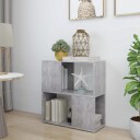 Bokhylle betonggrå 60x24x63 cm konstruert tre