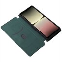 Sony Xperia 10 V Flip-deksel Karbonfiber Grønn