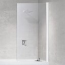 Novellini Young 2.0 1V Badekarvegg 75X150 cm, Sort Matt/Klart Glass