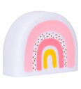 A Little Lovely Company Nattlampe   21 cm   Rainbow   Hvit/Rosa   A Little Lovely Company   OneSize   Nattlampe
