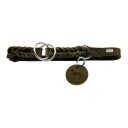 Hunter Hundehalsbånd Solid Education M-L 45-50 cm Olivengrønn