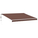  Automatisk uttrekkbar markise brun 400x350 cm