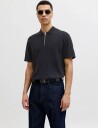 Jack & Jones Jjeemil Knit Zip Polo Ss Sn Black XXL
