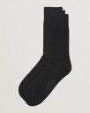 Amanda Christensen 3-Pack True Cotton Socks Black