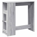  Barbord med stativer grå sonoma 101x40x103,5 cm konstruert tre 8721158386571