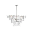 Loire Chandelier Polished Nickel/Clear Glass L