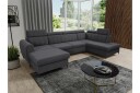 Hoffman Sofa med Divan og Sjeselong 4 seter   Mørk grå
