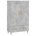 vidaXL Highboard betonggrå 69,5x31x115 cm konstruert tre