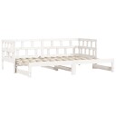vidaXL Uttrekkbar dagseng hvit 90x190 cm heltre furu 8721012123311