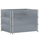 Pallekarmer 3 stk grå 80x60 cm heltre furu