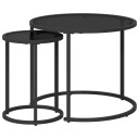  Kaffebord Sett 2 pcs 55 x 55 x 45 cm Stål